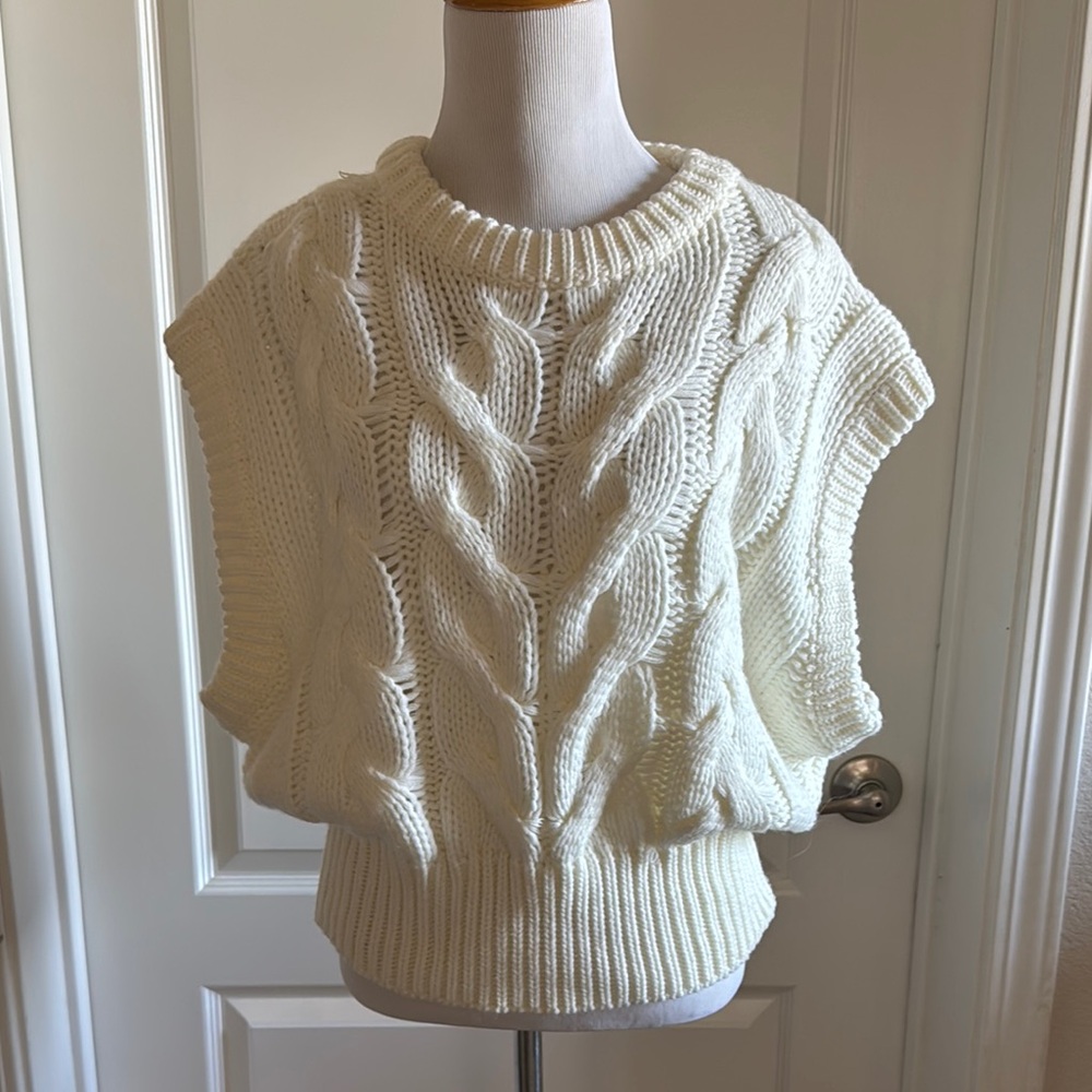 Chunky Knit Cream Sweater